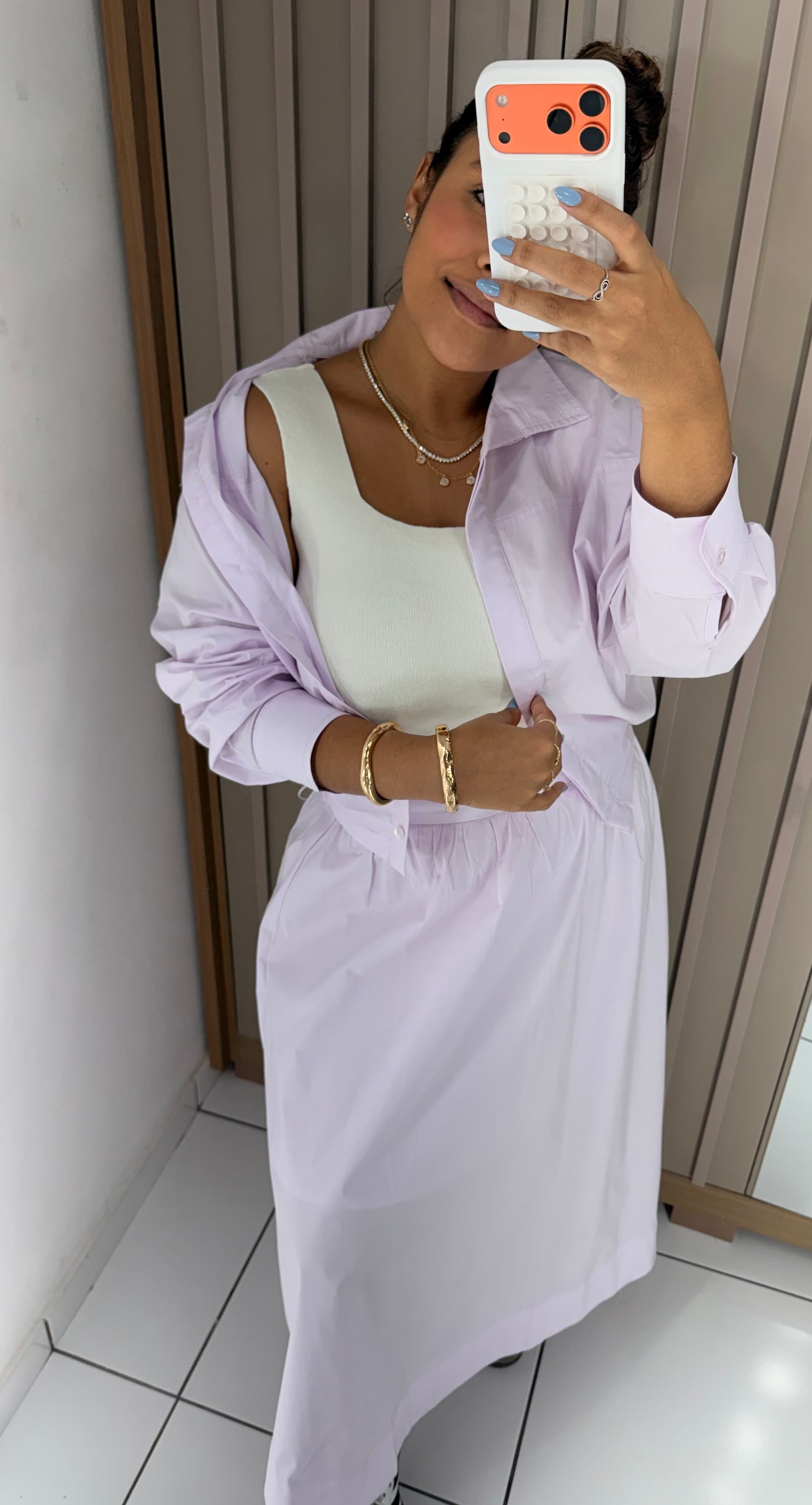 Camisa em Tricoline Gola Alta - imagem 2